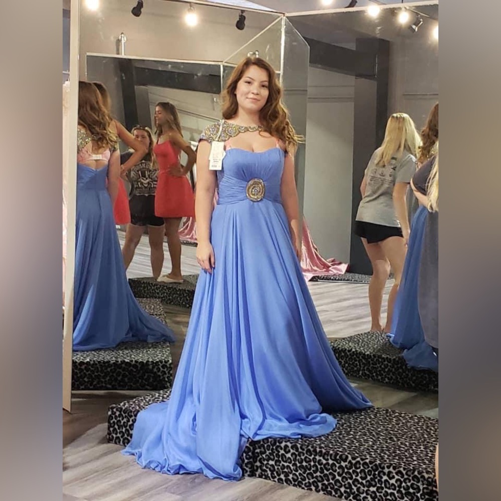 Sherri Hill size 10. Periwinkle color, never worn